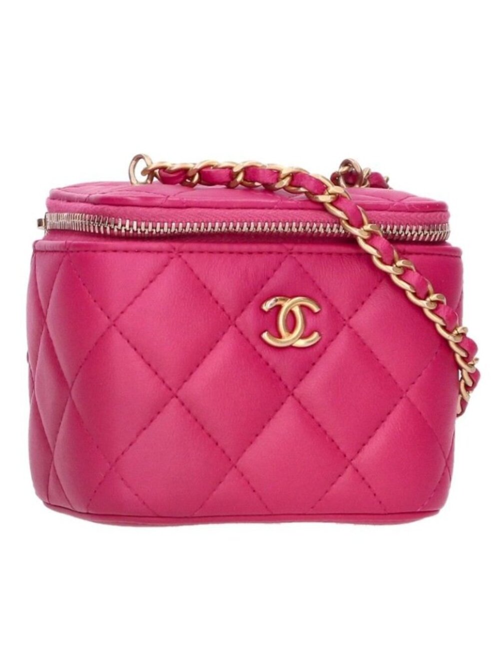 Chanel Quilted Vanity Lambskin Chain Shoulder Bag